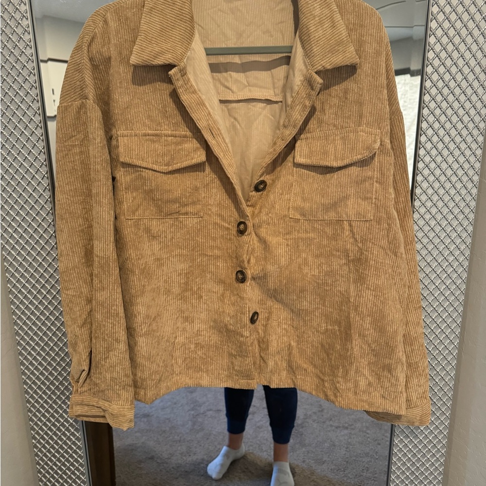 Tan Corduroy Women's Jacket